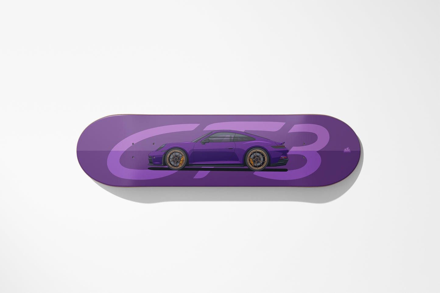 Purple skateboard deck