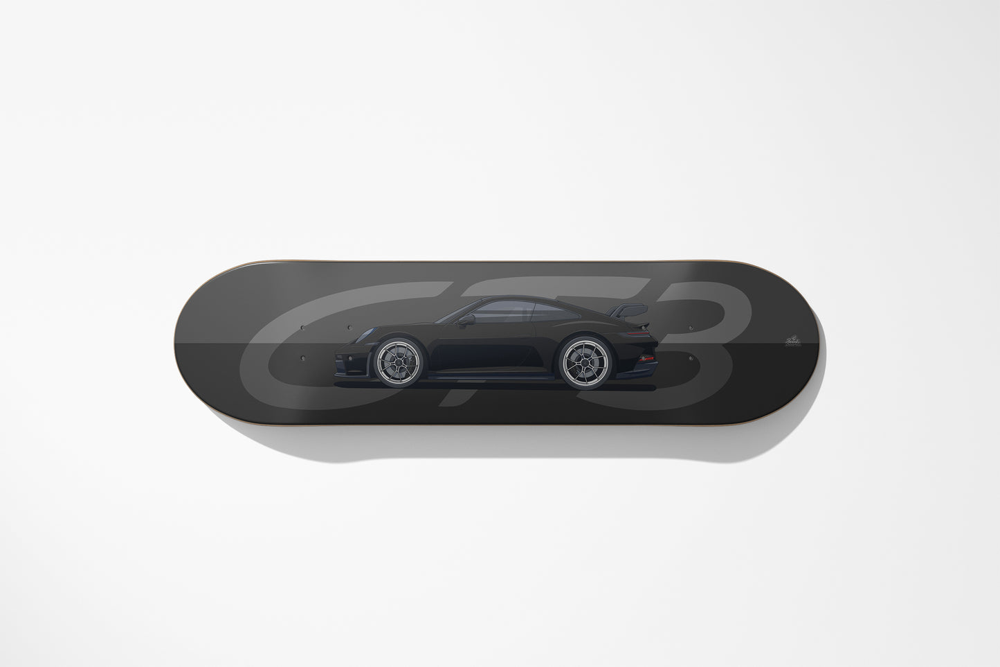 black skateboard deck