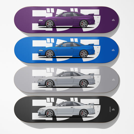 R33 Skyline Car Art Skateboard Deck