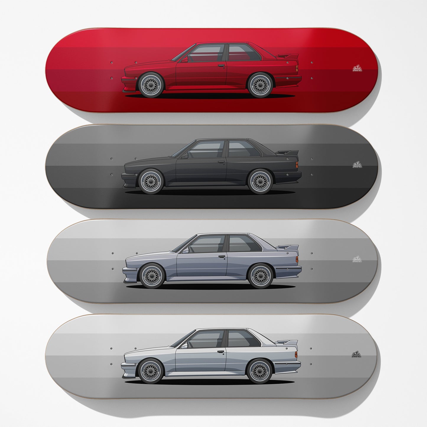E30 Car Art Skateboard Deck