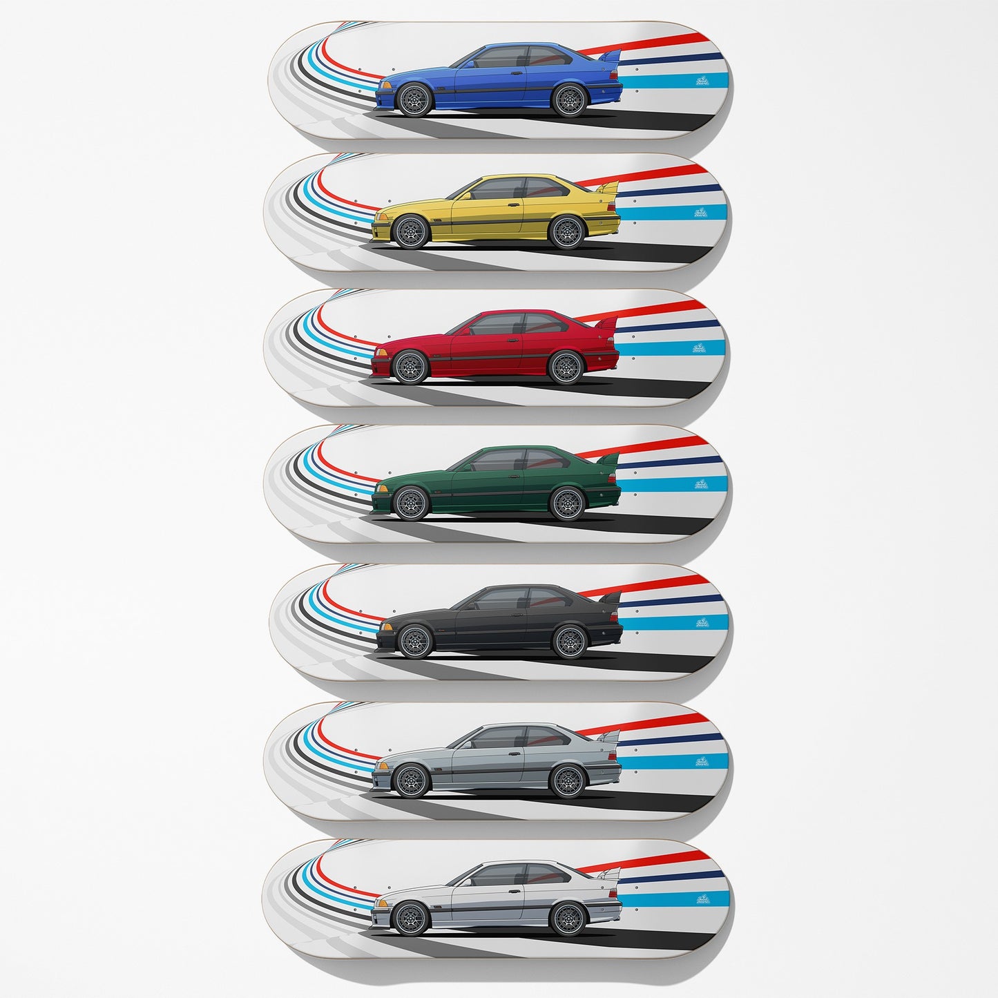E36 Car Art Skateboard Deck