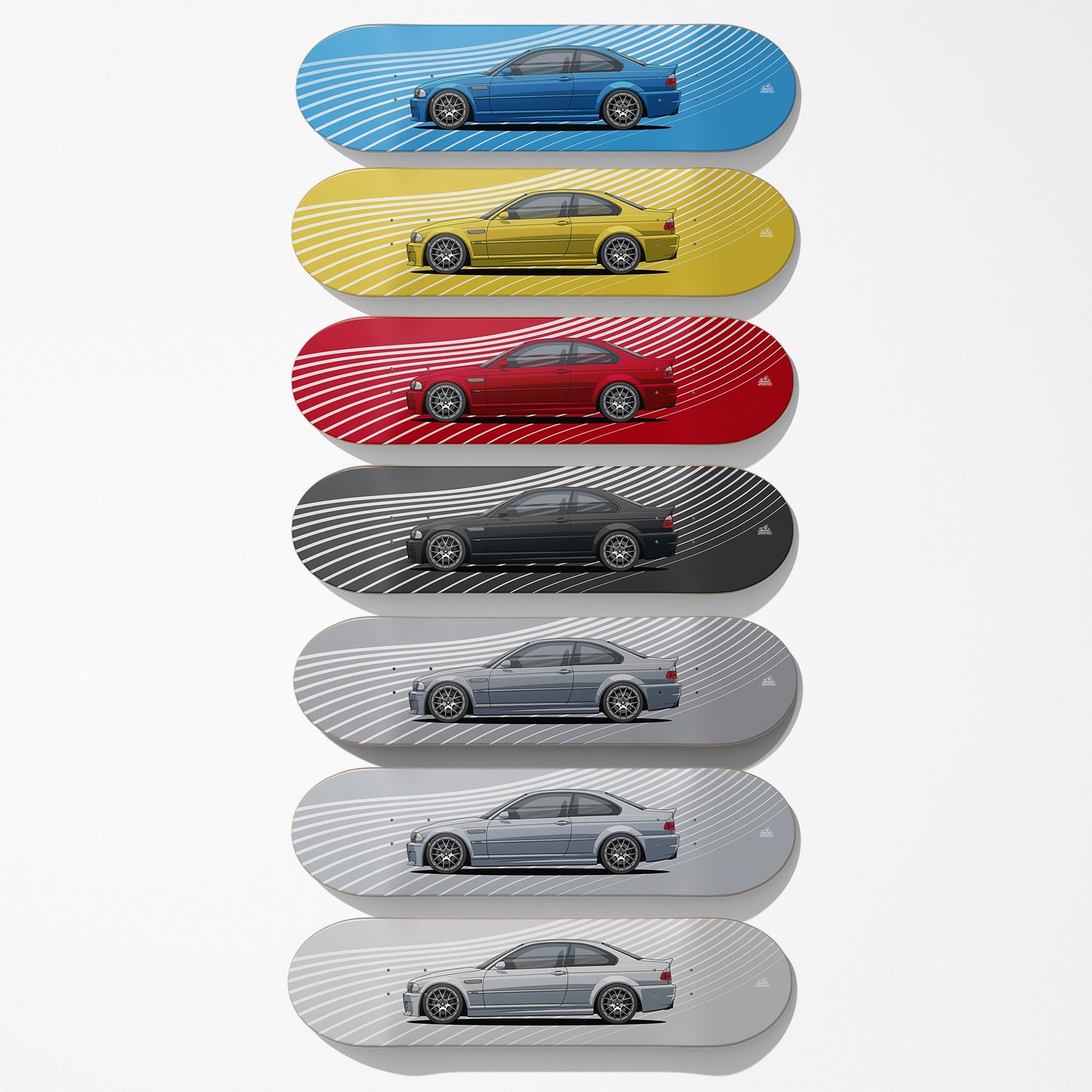 E46 Car Art Skateboard Deck