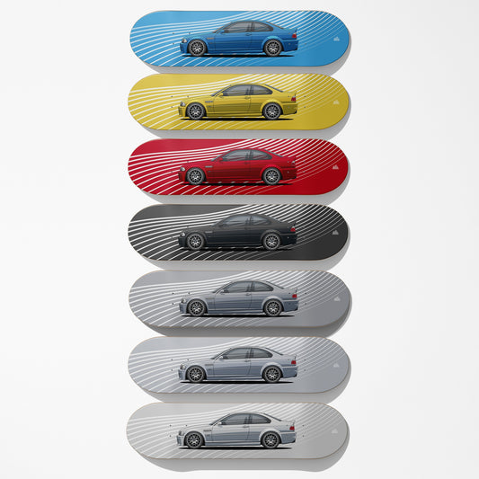 E46 Car Art Skateboard Deck