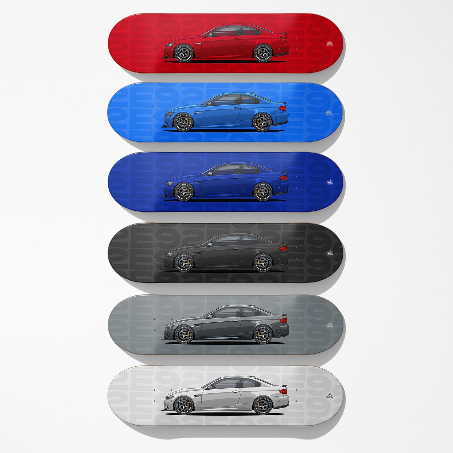 E92 Car Art Skateboard Deck