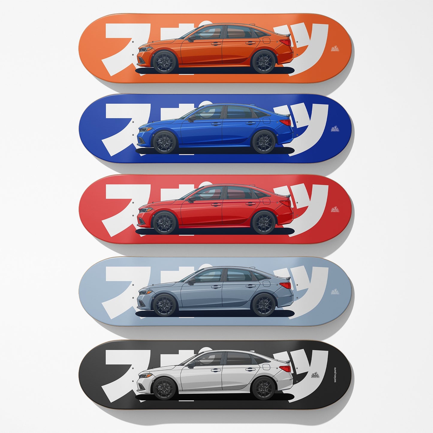 FE1 Car Art Skateboard Deck