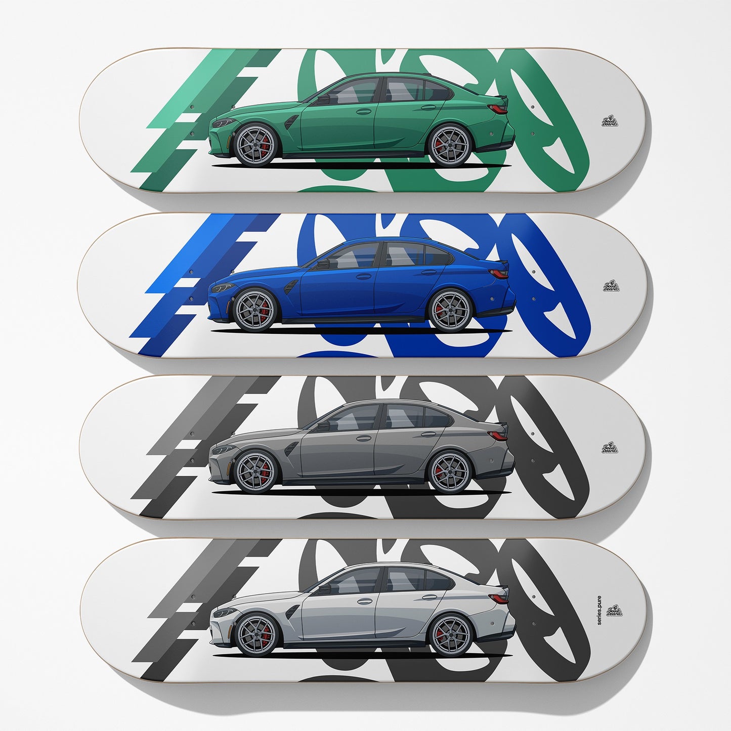 G80 M3 Car Art Skateboard Deck