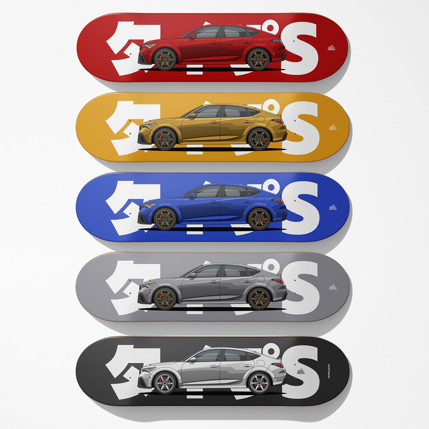 DE5 Car Art Skateboard Deck