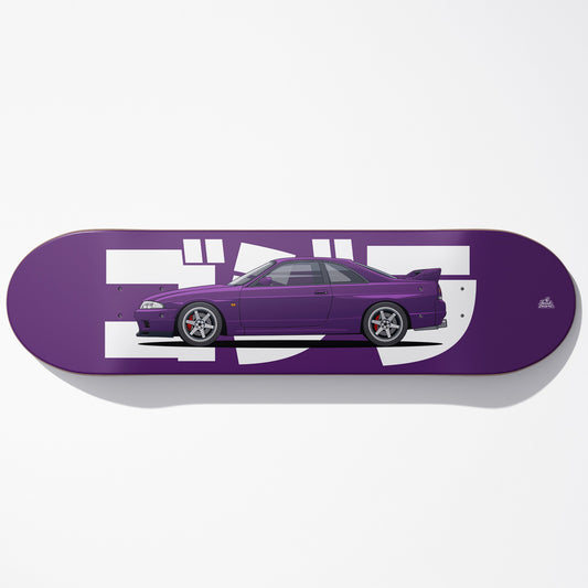 R33 Skyline Car Art Skateboard Deck