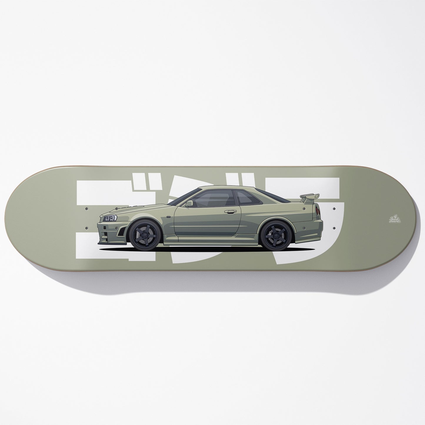 R34 Skyline Car Art Skateboard Deck