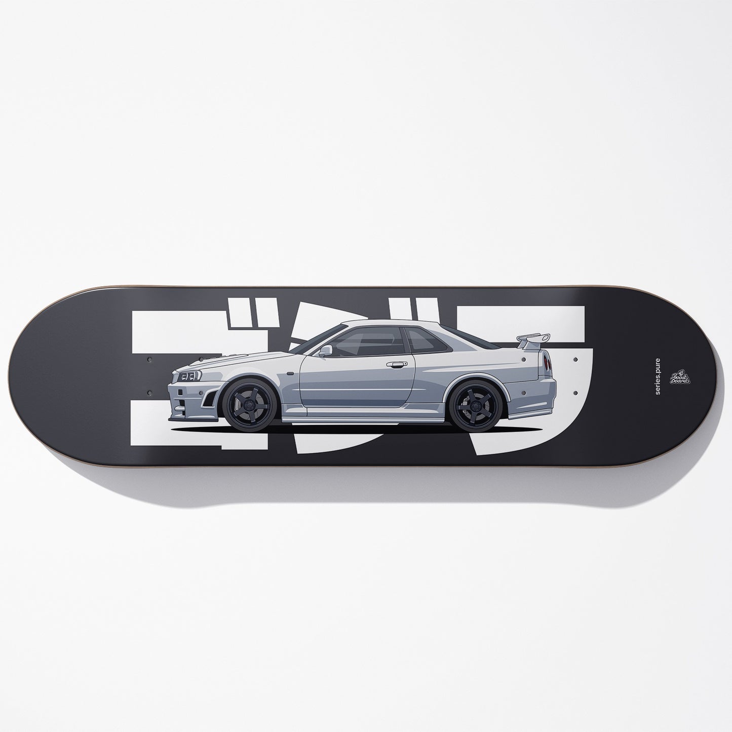 R34 Skyline Car Art Skateboard Deck